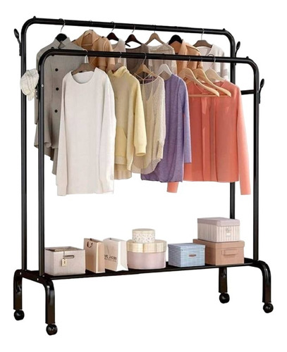 Perchero Metalico Closet Doble Organizador