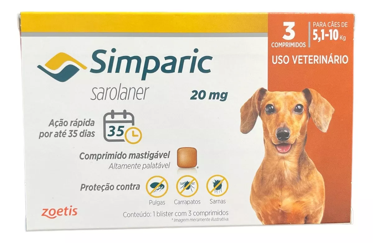 Terceira imagem para pesquisa de simparic 5 a 10kg