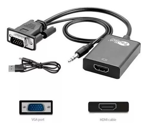 Convertidor Vga Para Hdmi + Audio Somos Tienda Cod 495