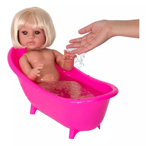 Bebê Reborn Barato Loira Silicone Frete Grátis As017, Brinquedo para Bebês  Npk Nunca Usado 24508888