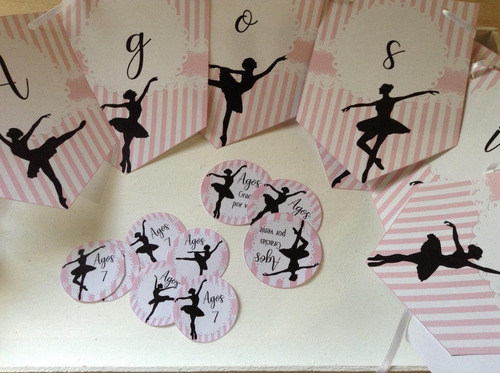 Mini Kit Imprimible Silueta Bailarina Ballet+ Inv Digital