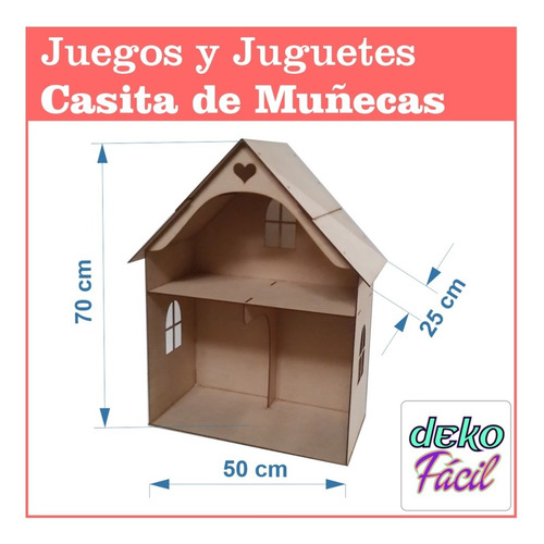 Imagen 2 de 4 de Casa De Fibrofacil 2 Pisos Para Muñecas Articulada De 29 Cm