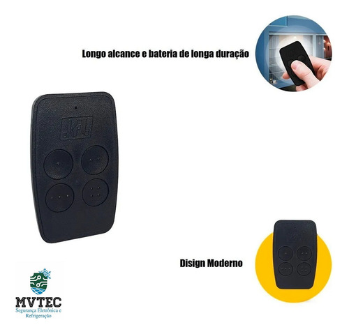 Controle Remoto Jfl Cr 4t Longo Alcance 4 Botões Jfl Preto