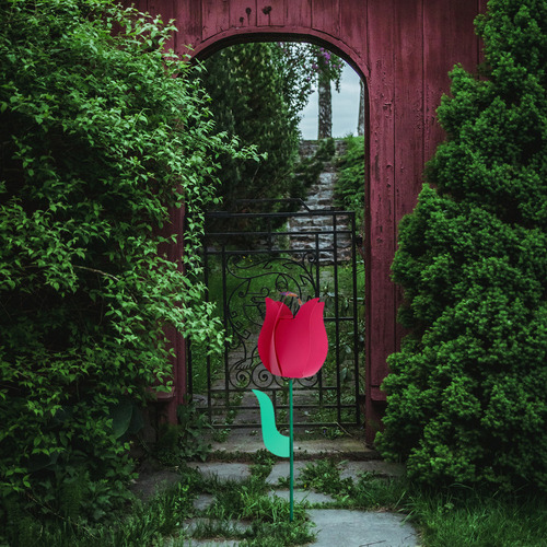 Cataventos De Jardim Decorativos, 3 Peças, Design De Tulipa,