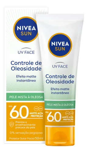 NIVEA Protetor Solar Facial UV Face Controle de Oleosidade FPS 60...