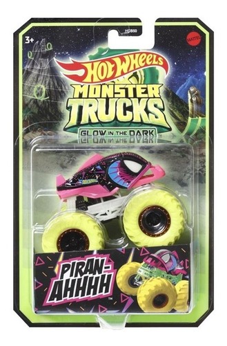 Carrinho Hot Wheels Monster Trucks Brilha Escuro Piran-ahhhh