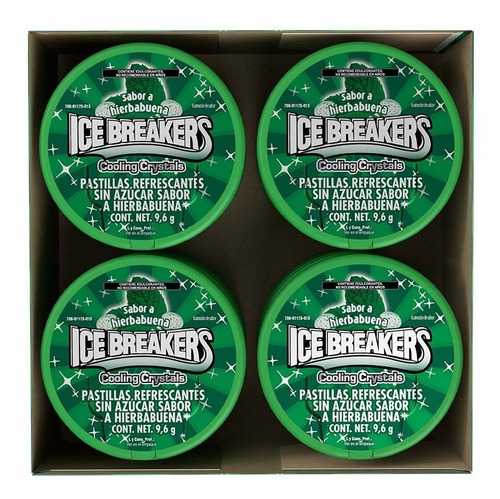 Pastillas Ice Breakers Hierbabuena 9.6g Pack 12 Piezas