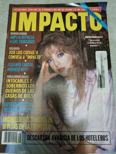 Revista Impacto Edith González Diciembre 1988