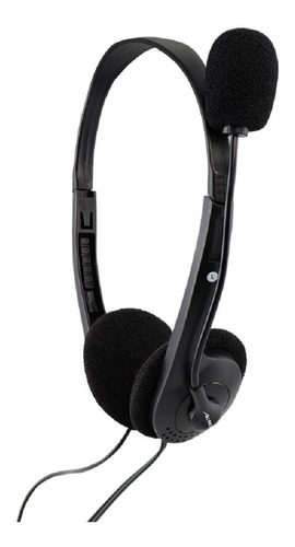Acteck Am-370 Audifono Basic Hi-fi Con Microfono Negro