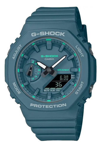 Reloj Casio Analogo-digital Gma-s2100ga-3a Para Dama E-watch Color de la correa Verde Color del fondo Verde