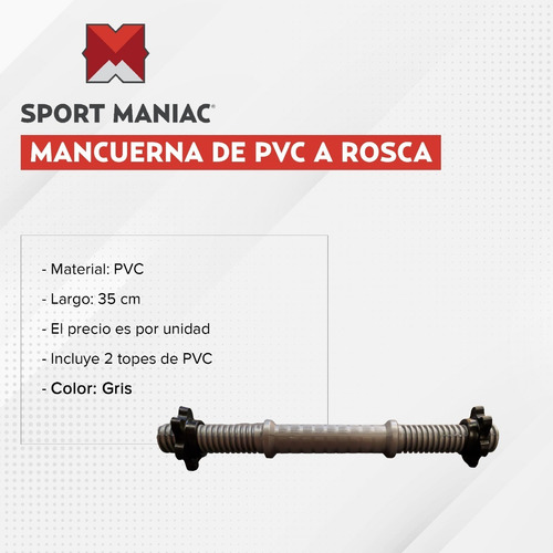 Imagen 2 de 3 de Mancuernas A Rosca Para Discos Pesas Calidad Sport Maniac