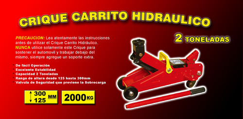 Crique Carrito Gato Hidráulico 2 Toneladas Full Iael