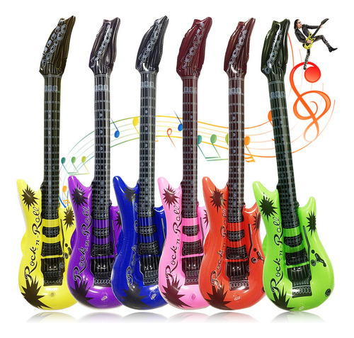 Guitarra Inflable 91 Cm Colores Surtidos Para Fiestas Infant