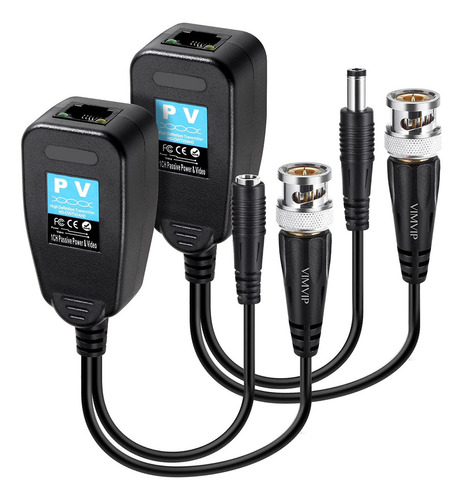 Vimvip Hd-cvi/tvi/ahd Pasiva Video Balun Con Conector De Ali