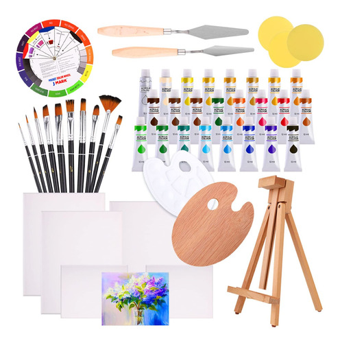 Kit De Pintura De Lujo Para Adultos, 48 Piezas, Incluye Caba