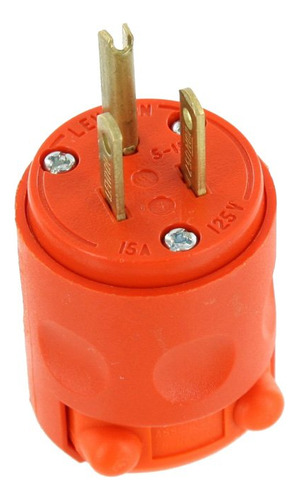 515pv-or 15 A, 125 V, Enchufe Conexión Tierra, Naranja