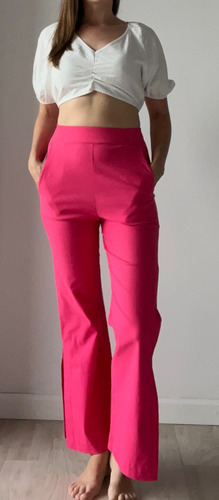 Pantalón Elastizado Oxford Talle 26 Bled Verde O Fucsia