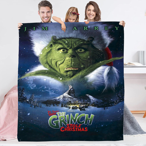 Manta Suave Christmas Grinch, Funda De Felpa Para Sofá, 100