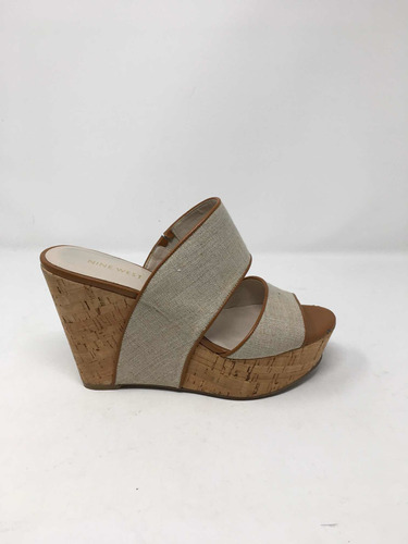 Tacones Nine West Beige Corridos Talla 25 Mx