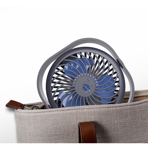 Usb Ventilador Recargable De Escritorio Mini Ventilador Mesa Estructura Negro Diámetro 14 Cm