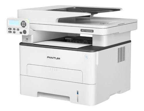 Multifuncional Láser Pantum M7102dw Blanco Y Negro Color Gris