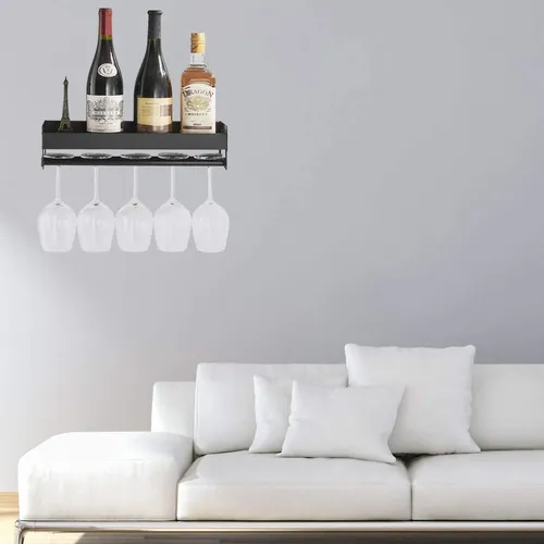 Botellero Con Soporte Para Vasos Montado En La Pared, M..