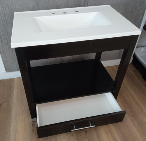 Imagen 7 de 7 de Vanitory 83x50 Wengue Cajon Con Guias Telescópicas Y Freno