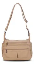 Comprar Bandolera Múltiple Bolsillos Al Frente Dama Lincolns Color Tostado