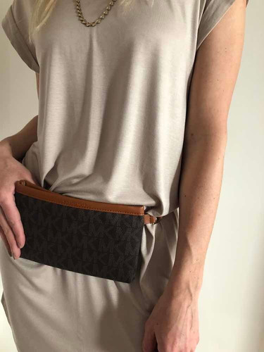 Cartera Riñonera Cinturón Michael Kors Monogram Ns Original