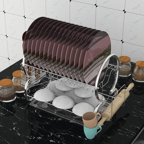 Imagen 3 de 3 de Escurridor De Cocina De 2 Niveles Kitchen Sink En Acero