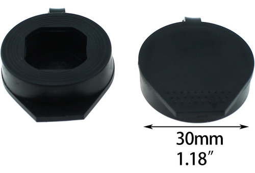 Mtqy 6pcs 22 Mm Cubierta De Polvo De La Puerta Negra Panel D