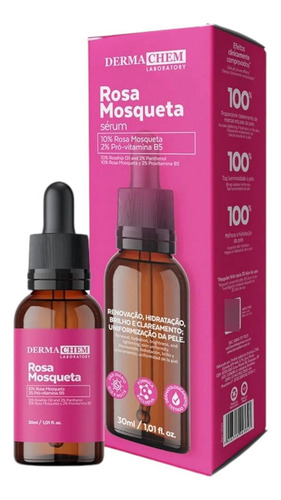 Dermachem Sérum Rosa Mosqueta 30ml Momento De Aplicação Dia/noite Tipo De Pele Todo Tipo De Pele