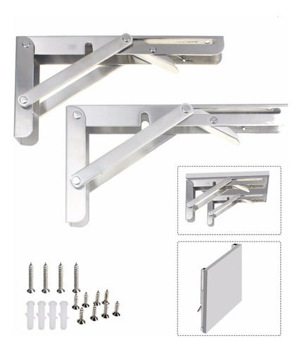 2pcs Soporte Plegable De Acero Inoxidable Triangular Plegabl