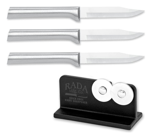 Cuchillos De Cocina Rada 3 Piezas + Afilador R119