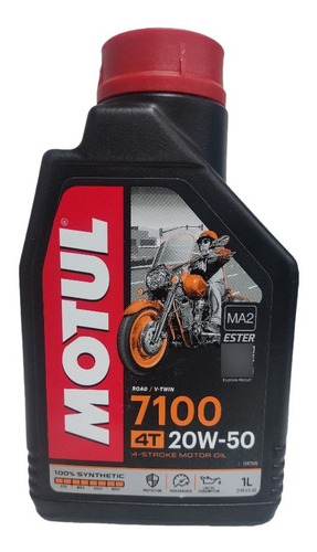 Aceite Motul 7100 20w50 100% Sintético Ester 4t (2 Litros)