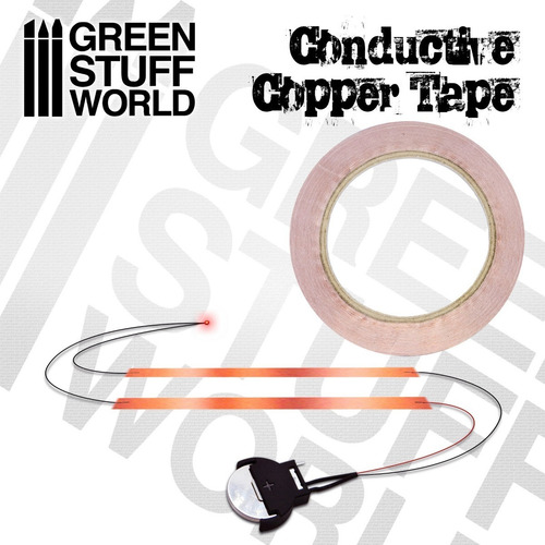 Imagen 3 de 3 de Cinta Cobre Conductiva Copper Foil Tape 1 Cm X 25 M