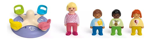 Playmobil Junior 1.2.3 Calesita Giratoria +4 Figuras 71701 Calesita