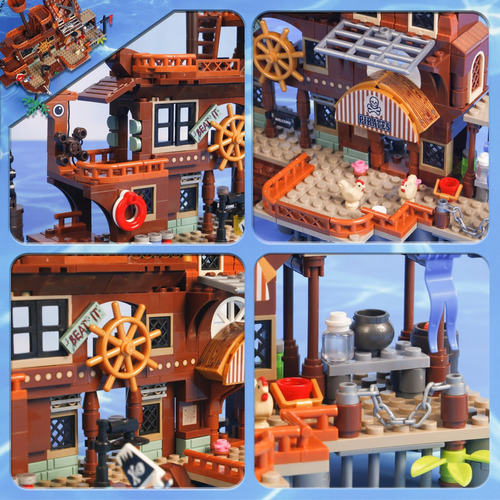 Juego De Bloques De Construcción Island Storm De 675 Piezas