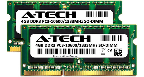 A-tech 8gb Kit (2x4gb) Ddr3 1333mhz Ram Para Apple Macboo...