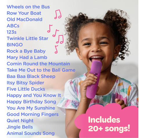 Karaoke Machine Move2play Mini W/ 20+ Kids Songs Bluetooth