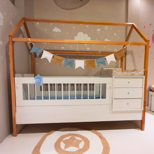 Cuna Funcional Casita Estilo Montessori