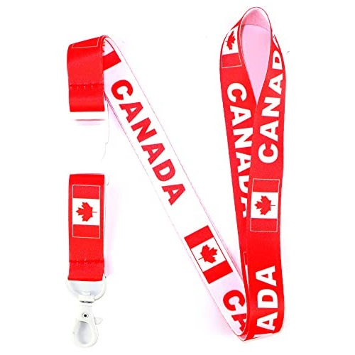 Llavero Bandera De Canadá Y Cordón Identificación, L...