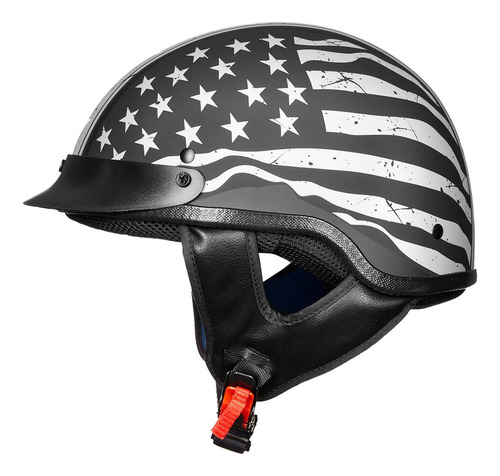 Casco Motocicleta Chopper De Media Cara Certificado Ilm