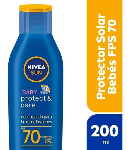 Protector Solar Nivea Sun Baby Protect & Care Fps 70 - 200ml