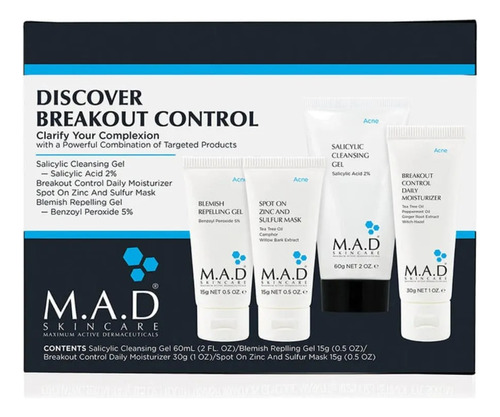 Kit De Tratamiento Para Acné Discover Breakout Control Mad