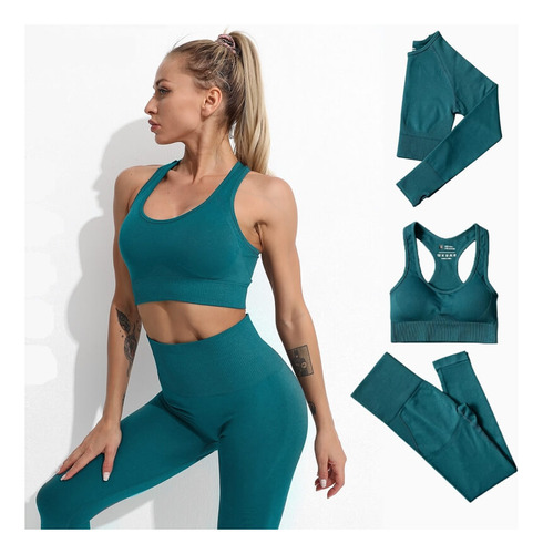 Conjunto Fitness 3 Piezas Yoga Running Gym Dana