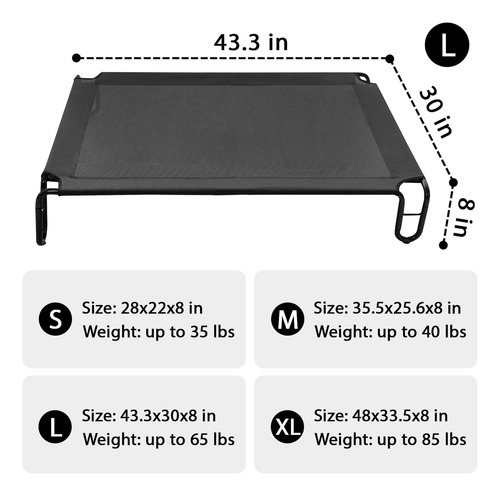Cama Exterior Elevada Para Perros - Cama Elevada Para Per...