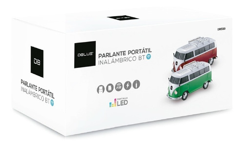 Imagen 6 de 6 de Mini Parlante Bus Combi Portatil Dblue Con Entrada Bt