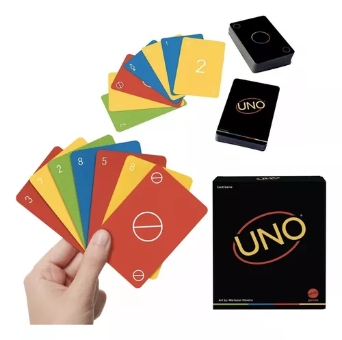 Jogo De Mesa Cartas Uno Minimalista Preto Original - Mattel