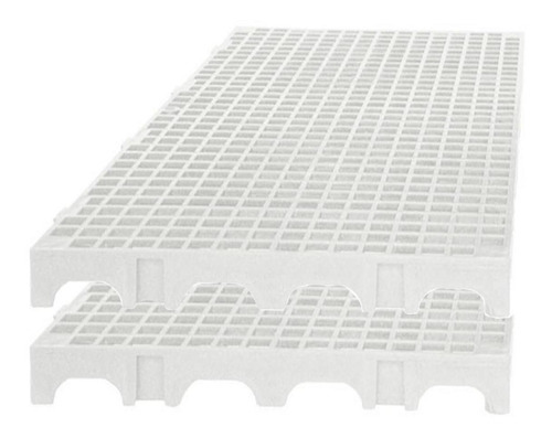 02 Palete Pallet Piso Estrado Plastico Reforçado Branco